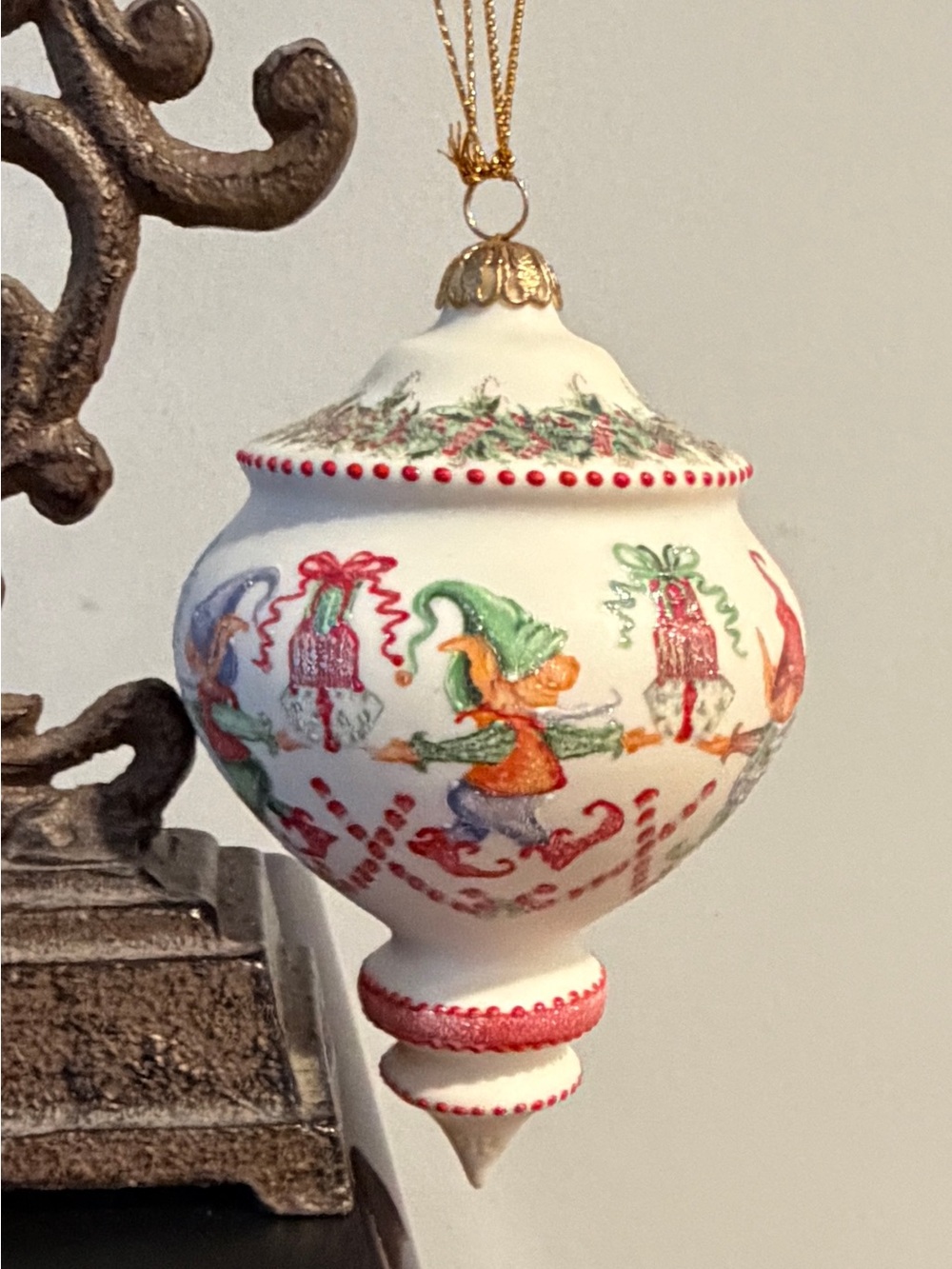 Rhyn-Rivet Porcelain Christmas Ornament